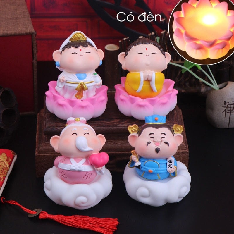 Đồ gốm hiện đại trang trí bàn làm việc phật chibi