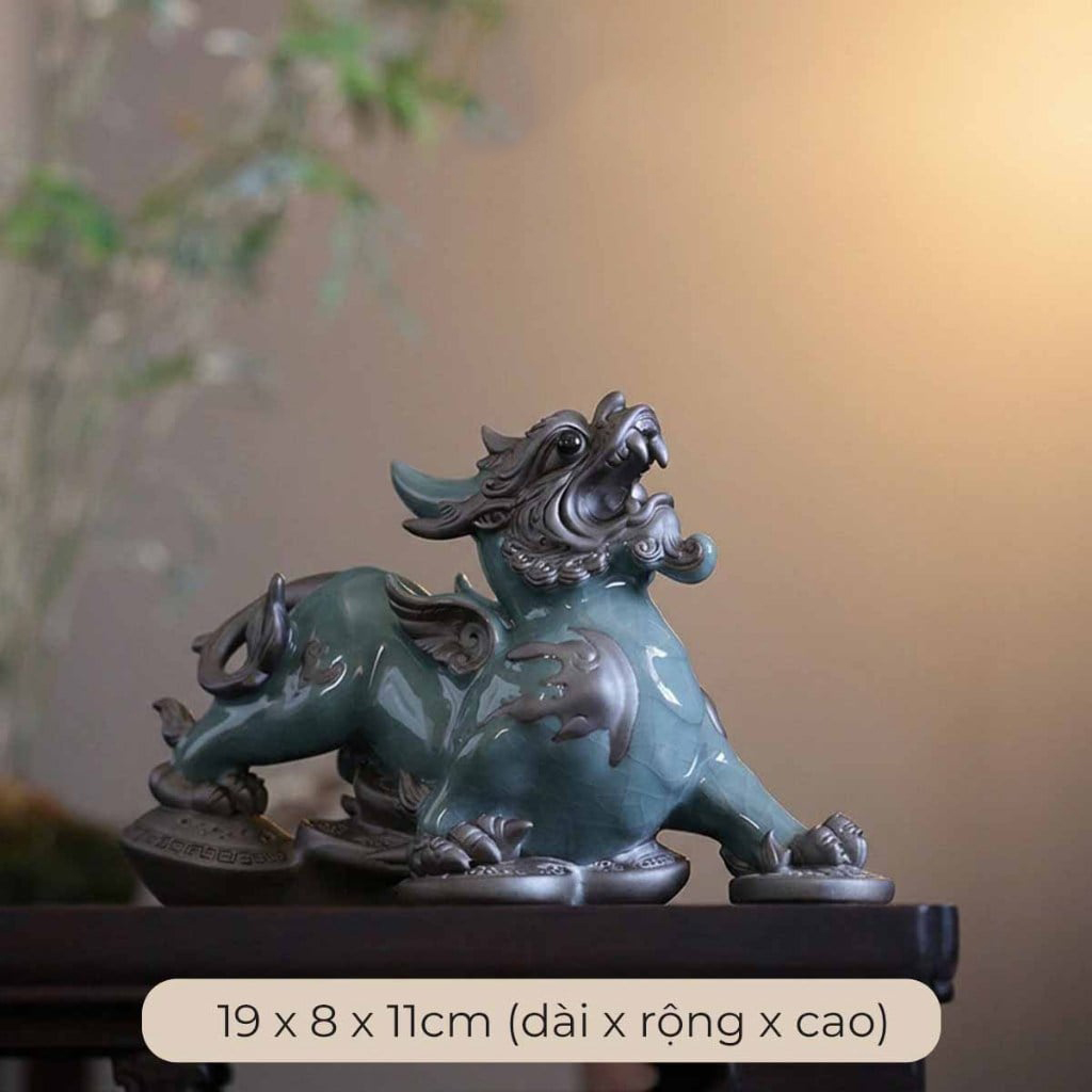 Tượng gốm sứ phong thủy tỳ hưu chiêu tài
