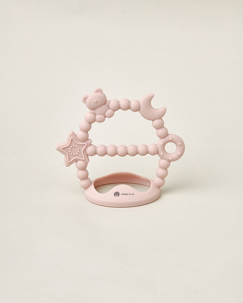 Đồ chơi gặm nướu cho bé bằng silicone – Thiết kế thông minh cho giai đoạn mọc răng màu Hồng nhạt