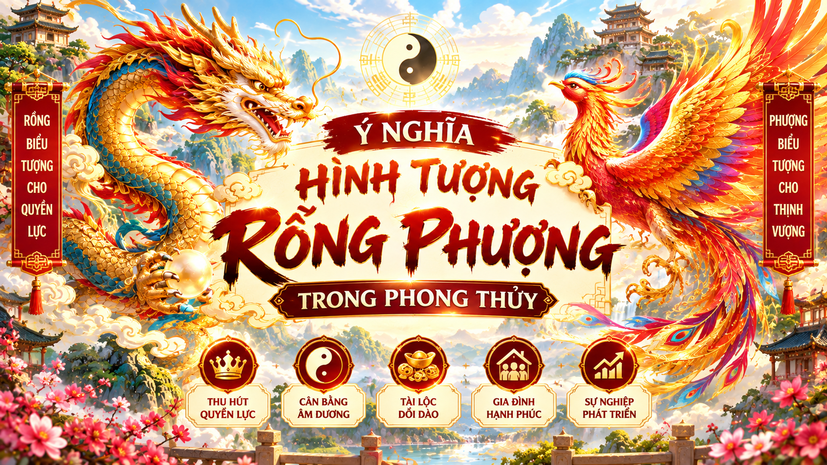 Ý NGHĨA HÌNH TƯỢNG RỒNG PHƯỢNG TRONG PHONG THỦY